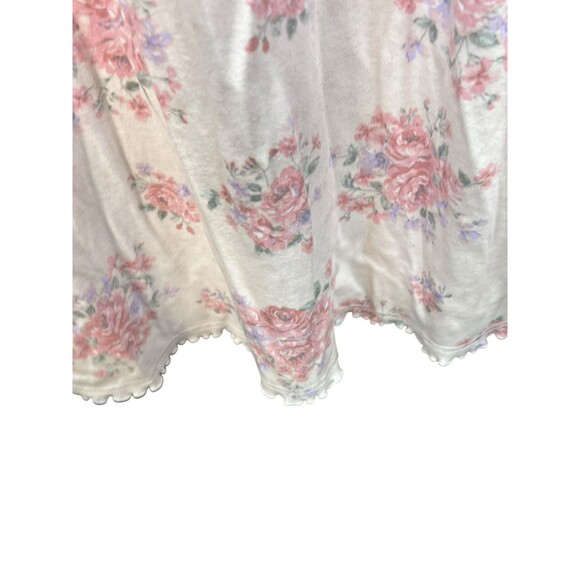 Miss Elaine Nightgown Womens Sz M Pink Floral Lace Long Sleeve Cottage Prairie - Picture 8 of 12